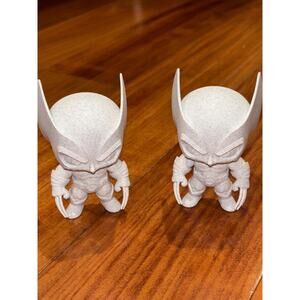 Chibi Wolverine Figure 10-Pack Unpainted White Fan Art Collectible Ready 4 Paint